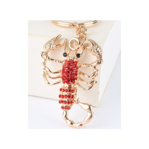 100pcs/lot fedex fast Fashion Scorpion Cute Pendant Crystal Charm Purse Car key ring scorpion keychain