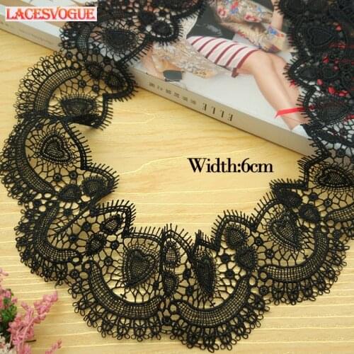 19yards(5y) 6cm Embroidery lace fabric Garment needlework sewing Patchwork DIY Handmade accessories Dress edge decoration 204