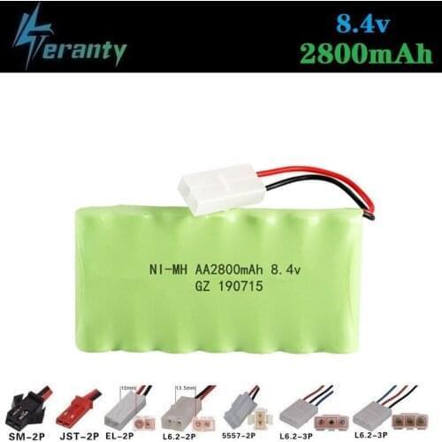 2800mah 8.4v Rechargeable Battery For Rc toys Cars Tanks Robots Gun NiMH Battery AA 8.4v 2800mah Batteries Pack For Rc Boat 1PCS