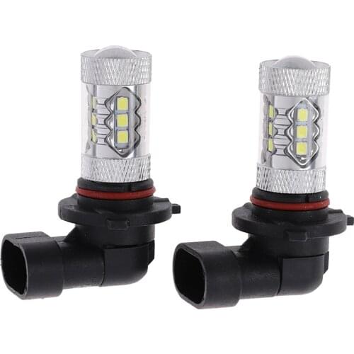 2x Ultra Bright White Led 9006 Hb4 High Power 80w Fog Lamp Drive Bulb Drl For Dc 12-24 Volts 52G