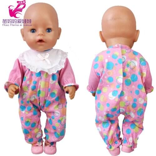40cm Reborn Baby Doll Clothes With Hat17 inch Baby Doll Rompers Toys Doll Clothes