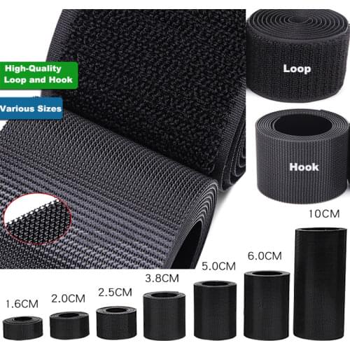 5Meter/Pair Black White High Quality Fastener Tape Velcros Adhesive Hook and Loop Tape Cable Ties Sewing Accessories 20-100mm
