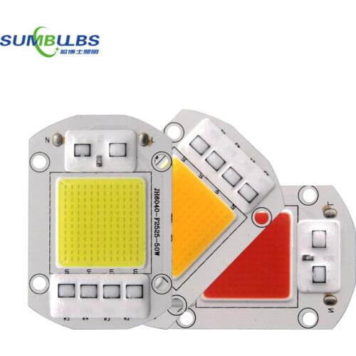 AC COB LED Bulb 20W 30W 50W Plant Grow Light LED Diode Chip 110V 220V Lighting Source for DIY Floodlight Outdoor Projector Lamp