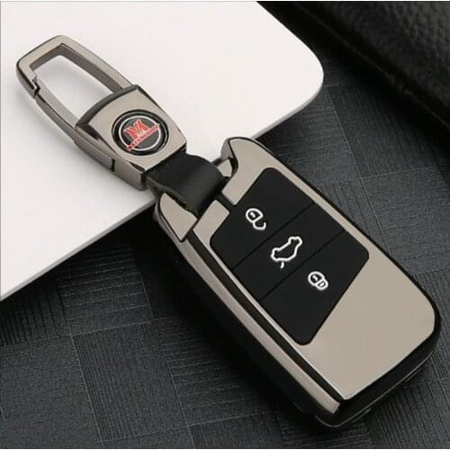 Galvanized Alloy Car Key Case Full Cover For Volkswagen VW Tiguan MK2 Magotan Passat B8 CC 2017 2018 For Skoda Superb A7