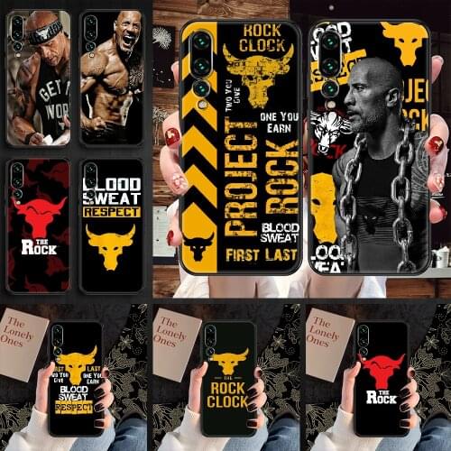 The Rock Dwayne Johnson Phone case For Huawei P Mate P10 P20 P30 P40 10 20 Smart Z Pro Lite 2019 black trend cover silicone