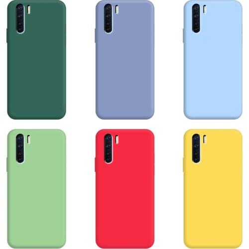 For OPPO A91 Case Pure Color Silicone Case Macaron Colors Candy hue Soft TPU Simple Black Casing Phone Back Cover