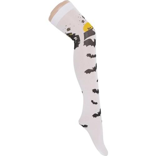Castle Bats Leg Stockings Women Cosplay Thigh-high Over The Knee Long Socks
