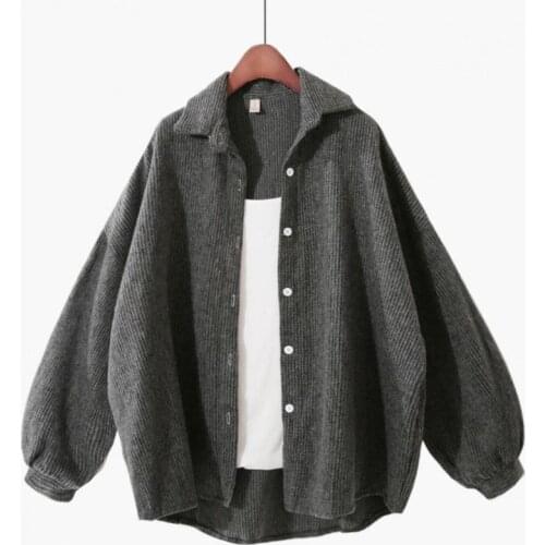 Chunqius new 2021 Korean version of the jacket cardigan loose-fitting thin hair long-sleeved jacket couple