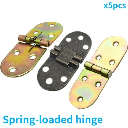 Color-plated iron oval leaf folding table accessories hinge leaf spring furniture hardware folding