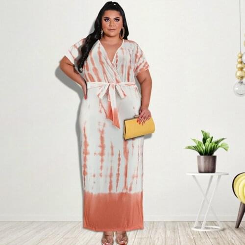 4XL 5XL Plus Size African Women Long Dress 2021 Summer African Women V-neck Sleeveless Long Dress African Dresses For Women