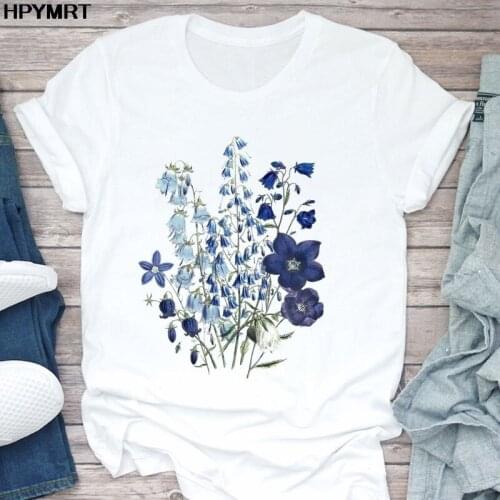 Tshirt Women Graphic Flower Floral Fashion Casual Vintage Lady Tee Aesthetic graphics Tops Clothes Female T Shirt Womens T-Shirt