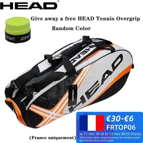 Head Tennis Bag Men Tennis Racket Bag Raquete De Tenis Backup Large Tennis Racquets Bag Tennis Backpack 3-6 Racquets Backpack