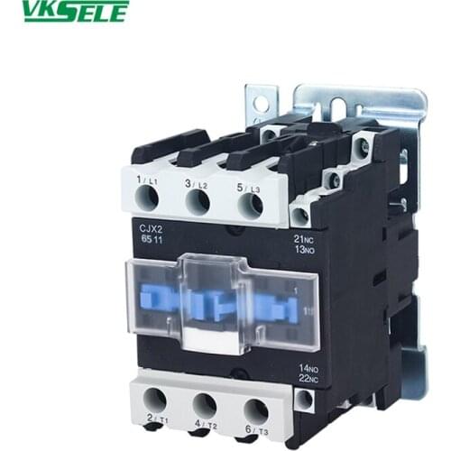 KFX2-65 CJX2-65 LC1 D6511 65A 110V 220V 380V AC contactor with dust cover electrical contactor magnetic