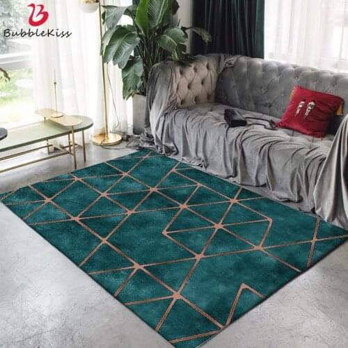 Bubble Kiss Nordic Style Carpet Customized Golden Lines Pattern Carpet for Bedroom Non-slip Bedroom Decor Area Rugs Hot Sale
