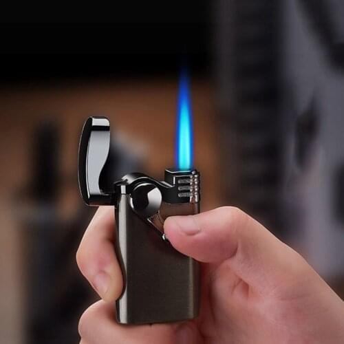 Rocker Arm Straight Into Creative Inflatable Lighter Metal Windproof Light And Easy To Carry Gas Lighter Smoking Accessories