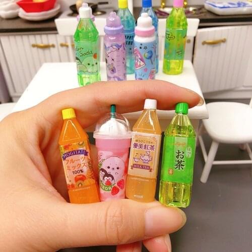 5pcs 1:6 Scale Dollhouse Miniature food Fruit Drinks Model Pretend Play Food For Byth ob11 bjd Doll House Kitchen Toys