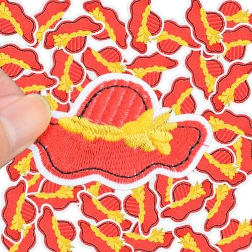 Diy Hats patches for clothing iron embroidered patch applique iron on patches sewing accessories badge stickers on clothes bags