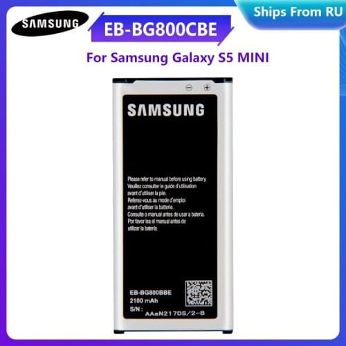 Original Battery EB-BG800CBE EB-BG800BBE For Samsung GALAXY S5 mini SM-G800F G870A G870W EB-BG800BBE with NFC Function 2100mAh