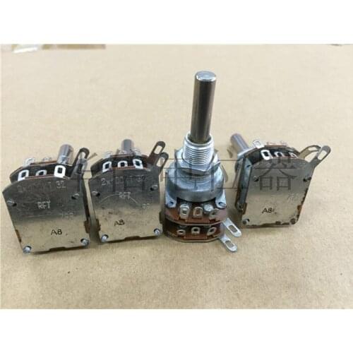 Original new 100% import double potentiometer RFI 766 2X100KT 100K with fixed handle long 34MM round (SWITCH)
