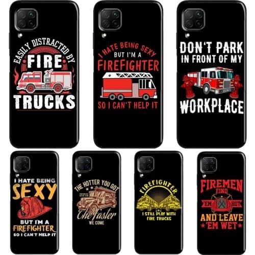Fire Truck Firefighter Case For Huawei P Smart 2019 Nova 5T P30 P40 P20 Pro Mate 10 20 Lite Honor 10i 8A 8X 9X