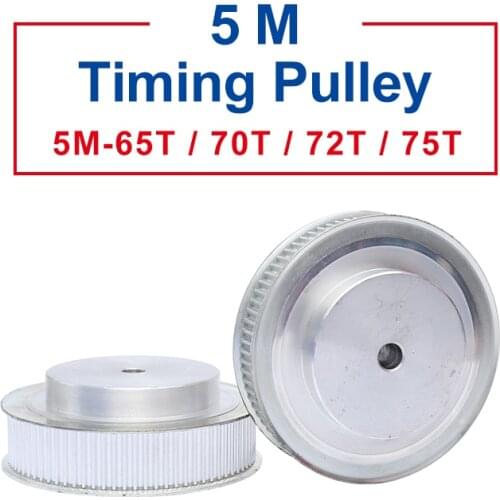 Timing Pulley 5M-65T/70T/72T/75T Aluminum Material Belt Pulley Process Hole 12 mm Width 21/27mm For Width 20/25 mm Timing Belt