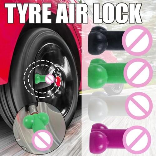Car Tire Valve Stem caps pcs Bolt-in Theftproof valve caps Car Wheel Tires Valves Tyre Stem Air Caps Prank Penis Shaped Tire cap