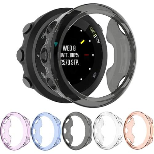 Silicone Shockproof Protective Case Cover For Garmin Forerunner 45 Smart Watch Soft TPU Protector Case Clear Skin Shell Frame