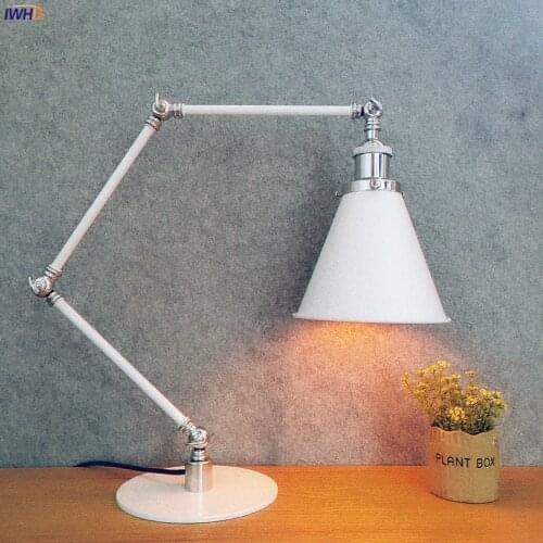 IWHD 3 Arms LED Desk Lamp Edison US/EU Switch Bedroom Studying Room Loft Industrial Vintage Table Lamp Lampara De Mesa Luminaria