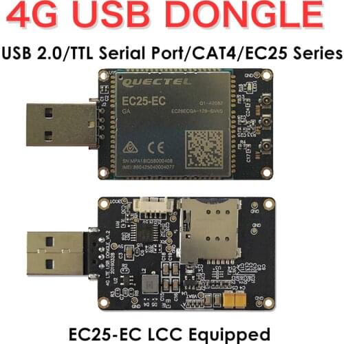 4G LTE USB Dongle Equipped with IoT/M2M-optimized LTE Cat 4 Module EC25-EC LCC Modem W/SIM Card Slot/GPS Industrial Grade
