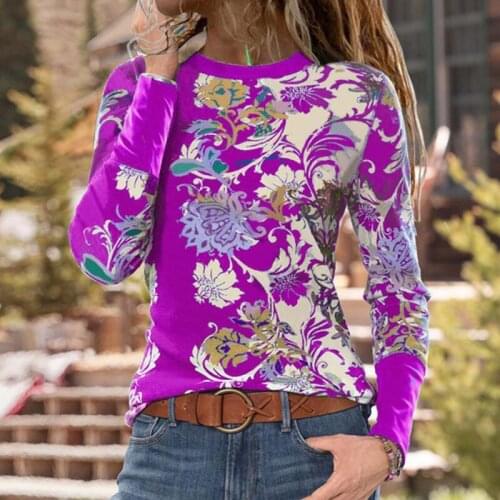 Spring Ladies Clothes Retro Ethnic Style Exquisite Print Womens Long Sleeves Casual Shirts Lattice Blusas Tops Casual Shirts