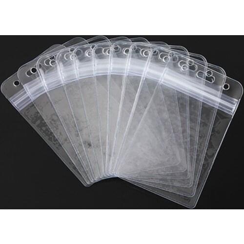 Vinyl Id Plastic Clear Badge Transparent Vertical Bag