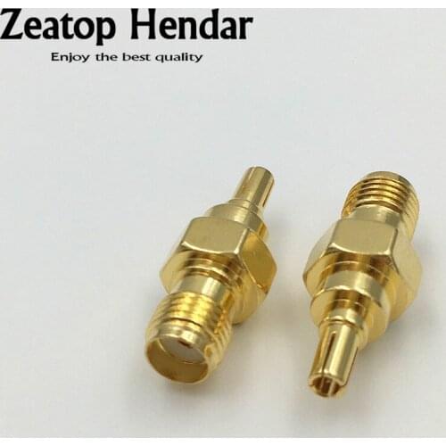10Pcs Brass CRC9 Male Plug to SMA Female Jack RF Straight Connector Gold Plated