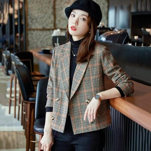 2021 high-end professional small suit jacket female Korean fashion autumn and winter new business fashion casual small suit