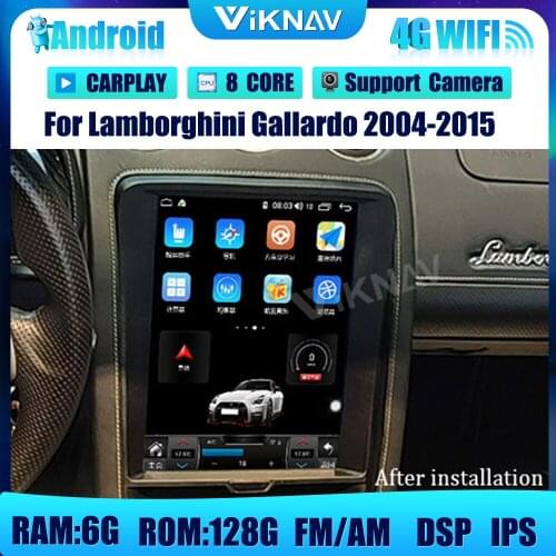 12.1 inch Android 10 Auto Radio GPS Navigation Stereo HeadUnit For Lamborghini Gallardo 2004-2015 Car DVD Multimedia Player