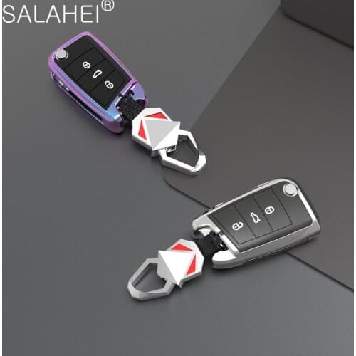 Zinc Alloy Silica Gel Car Key Cover Case Shell For Volkswagen VW Jetta Golf Polo Passat Tiguan For Skoda Octavia Seat Bag