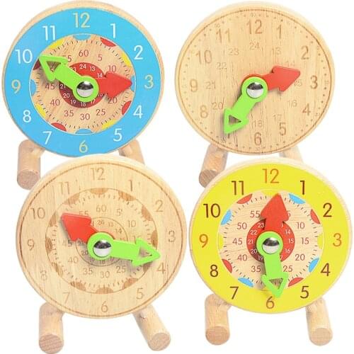 Montessori Wood Clock Calendar Toy Kids Watch Learning Clock Teaching Resources Circle Calendar Time Preschool Educational Toys