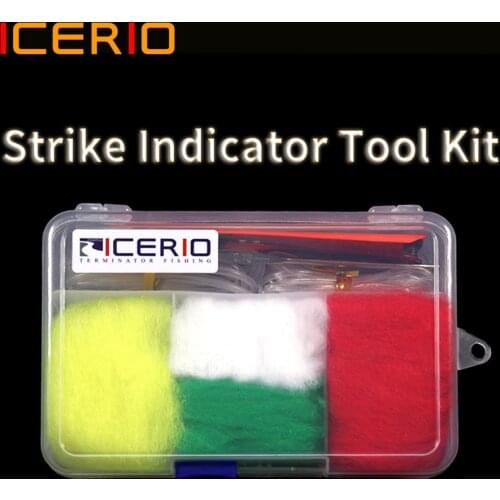 ICERIO 1 Set Fly Fishing Accessories Fly Fishing Strike Indicator Tool Kit-Threader Tools/Cutter Tool/Egg Yarn Indicator/Tube