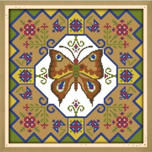 Joy Sunday Beautiful Butterfly Counted Cross Stitch Kits11&14CT DMC DIY Embroidery Kits Needlework for Home Decor Handmade Gift