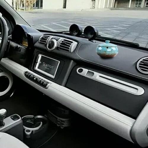 Ceramic Ashtray with Lids Windproof Cigarette Ashtray for Indoor or Outdoor Use 1XCF