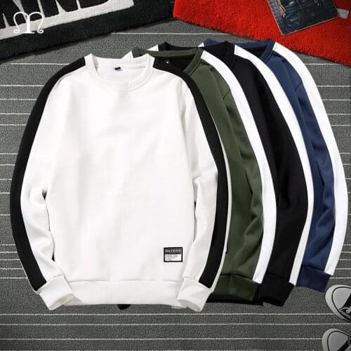 Round Neck Sweatshirts Mens Fashion Brand Clothing Casual Harajuku Hoodies Male Autumn Winter Mens Streetwear Tops Outwear 4XL