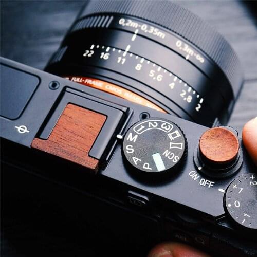 Mahogany Wooden Wood Hot Shoe Cover Soft Shutter Release Button For Sony RX10 M4 RX10 IV RX10 III RX10 M3