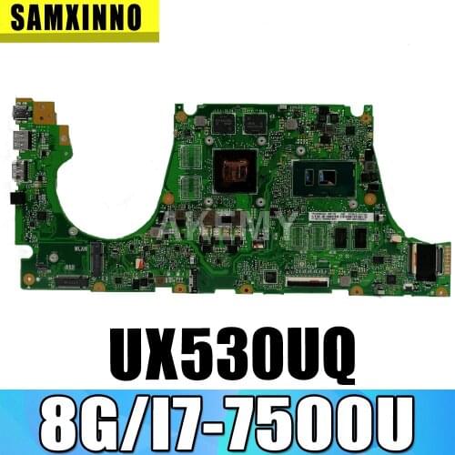 New 90NB0EG0-R00020 laptop Motherboard For Asus UX530U UX530UQ UX530UN UX530UR UX530UX Mainboard 8G/I7-7500U SR2ZV