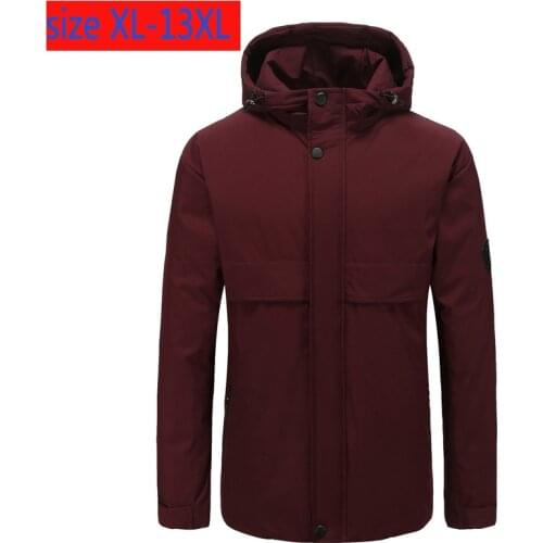 2020 New High Quality Down Jacket Hoodie Men Fashion Thick Casual Super Large Coat Plus Size Xl-7xl 8xl 9xl 10xl 11xl 12xl 13xl