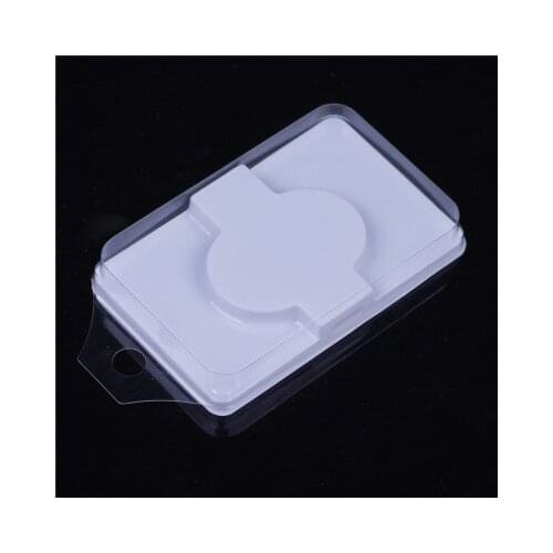 Wholesale 100/pack clear lash trays plastic mink lashes holder eyelash tray for eyelash packaging box square case bulk vendors