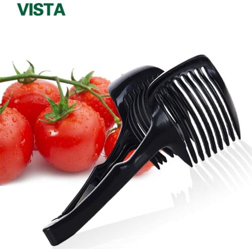Vegetable Tomato Slicer Fruits Lemon Egg Onion Shredders Cutter Tongs Stand Kitchen Accessories Cooking Tools Plastic
