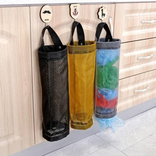 Kitchen garbage plastic bag storage bag sundries wall hanging organizer bag convenient removable storage bag garbage bag storage