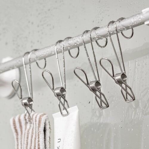 Stainless Steel Hanging Clip Clothes Pegs Laundry Hanging Pins Windproof Clips Household Storage Hooks Holder Clothespin Hangers