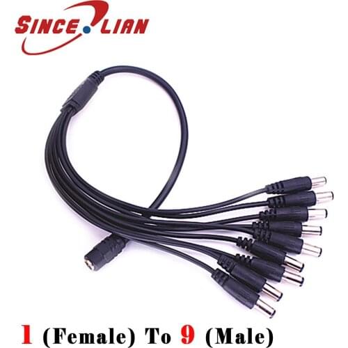 Connector Banana Audio DC Plug 12V Power Splitter Adapter Power Cable For Camera 5.5 x 2.1mm DC Connector