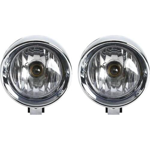 2pcs 4 inch Universal Driving Fog Spot Light Lamp Replacement for Motorcycle ATV (Chrome)