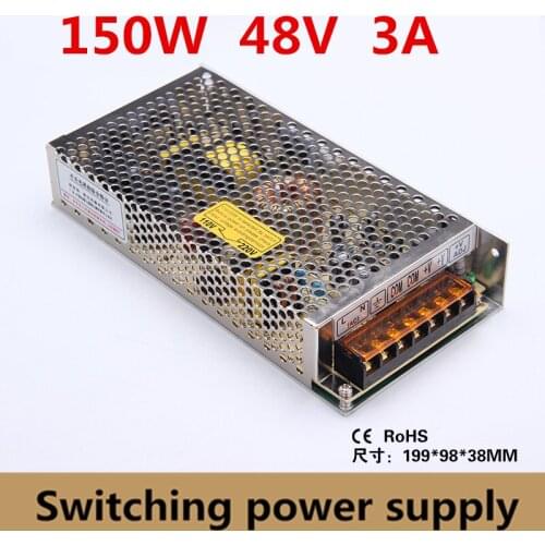High quality Switching power supply power suply unit DC 150W 3A 48V power supply ac dc adapter wholesales price (s-150-48)
